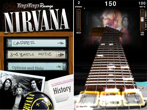 Tap Tap Revenge Nirvana iphone, touch sreenshot