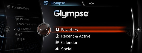 Glympse per iPhone su BMW