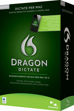 Dragon Dictate 2.5 per Mac Italiano