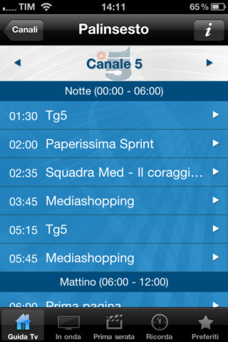 Guida TV Mediaset