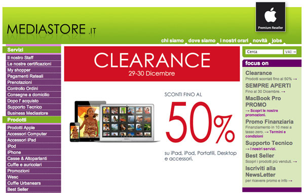 Clearance Mediastore: tutti i prodotti scontati fino al 50%