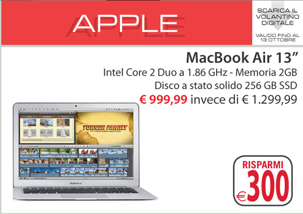Mondadori offerta MacBook Air 13pollici