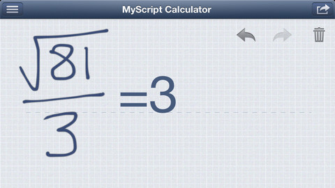 MyScript Calculator iPhone e iPad