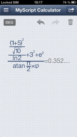 MyScript Calculator iPhone e iPad