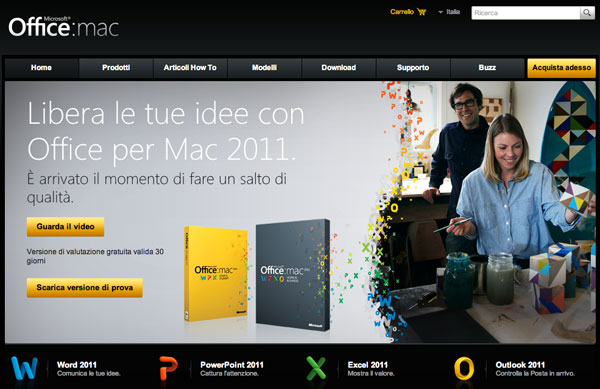 Microsoft Office 2011 per Mac