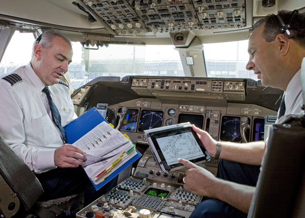 Apple iPad cabina di pilotaggio