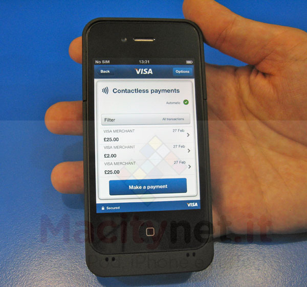 VISA NFC contatcless iPhone Mobile World Congress 2012