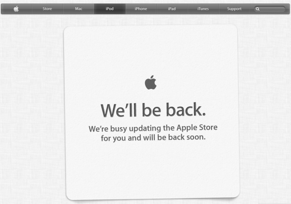 apple store chiuso nuova grafica