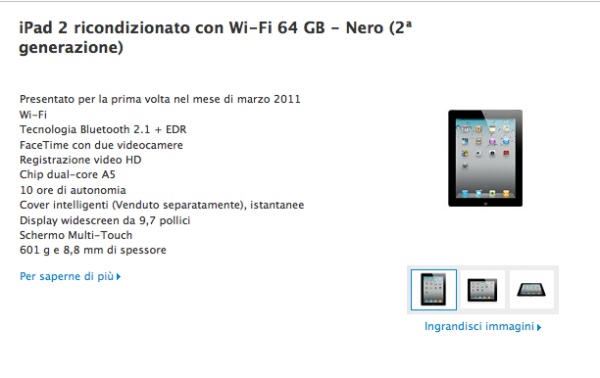 ipad ricondizionato