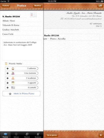 Agenda Dell'Avvocato per iPad