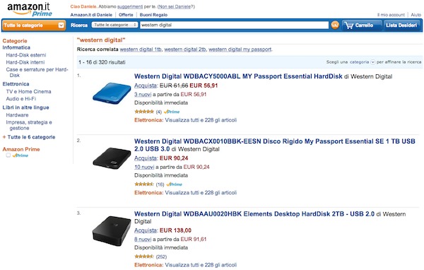 Dischi fissi Amazon