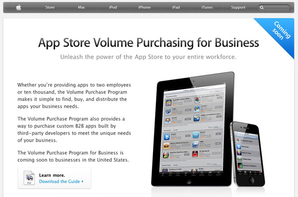 App Store Volume Puchasing for Business