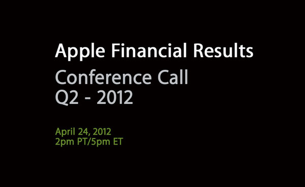 Apple risultati finanziari Q2 2012 24 aprile