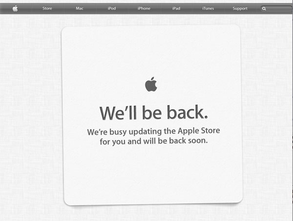 Apple store fuori servizio