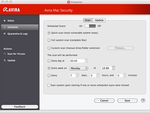 Avira antivirus gratuito per Mac