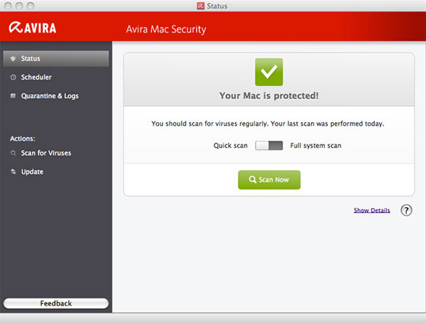 Avira antivirus gratuito per Mac