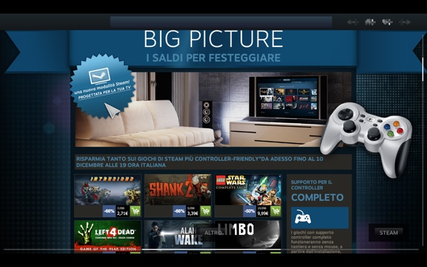 Valve Steam Big Picture su Mac