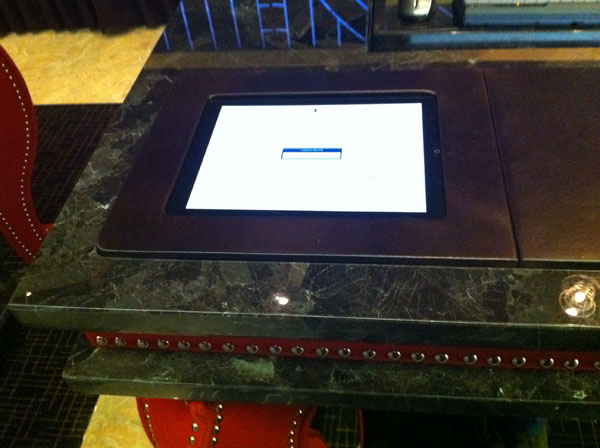 CES iPad hotel reception