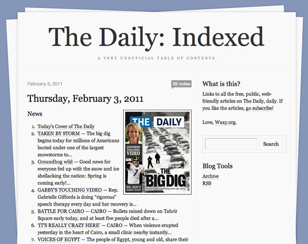 The Daily: Indexed