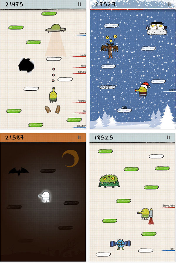 Doodle Jump - iphone touch game screenshots