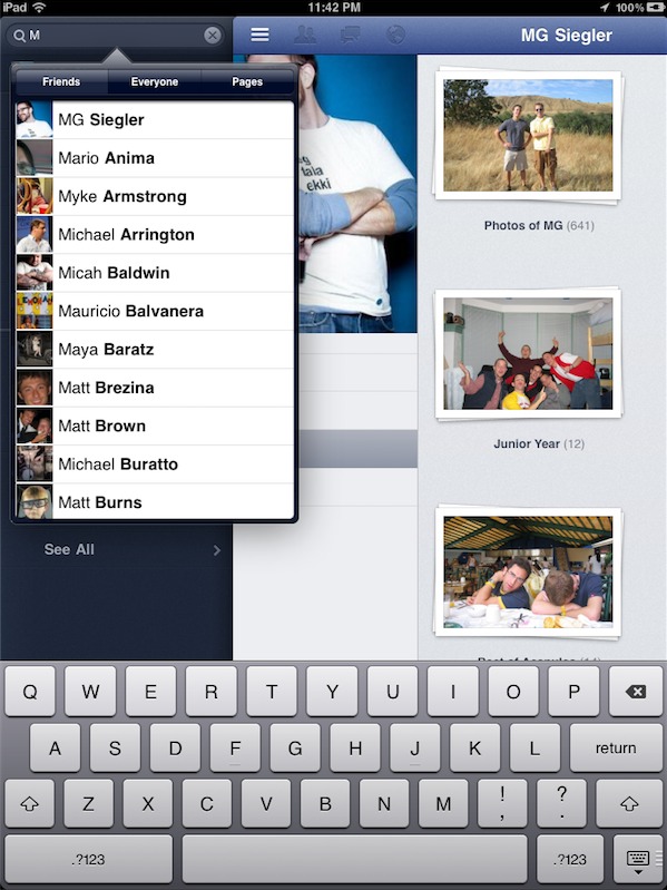 Facebook - app ufficiale per iPad