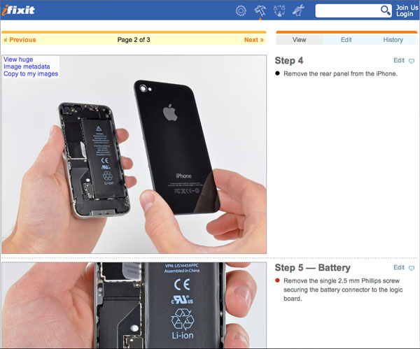 iFixit guida riparazione iPhone 4
