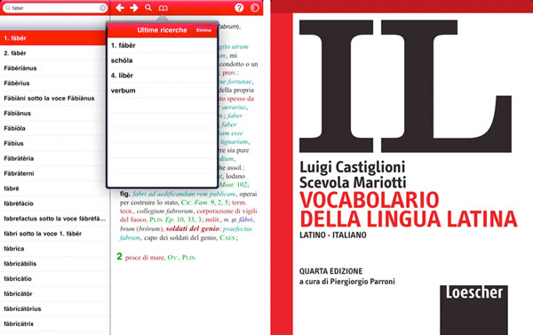 Il vocabolario di Latino Castiglioni e Mariotti per iPhone e iPad