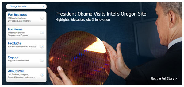 Intel visita Obama