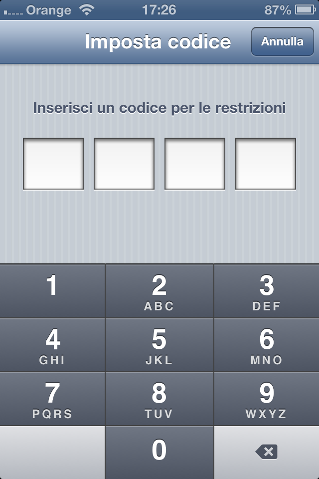 restrizioni iOS