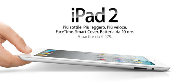 iPad 2 sottile, leggero veloce