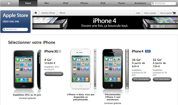 iPhone 4 Francia