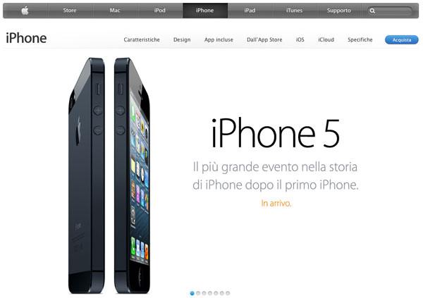 iPhone 5 sito apple