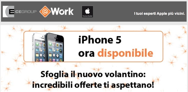 iPhone 5 ora disponibile nei negozi CE Group e @Work