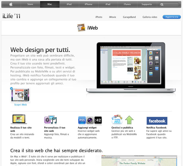 iWeb apple website