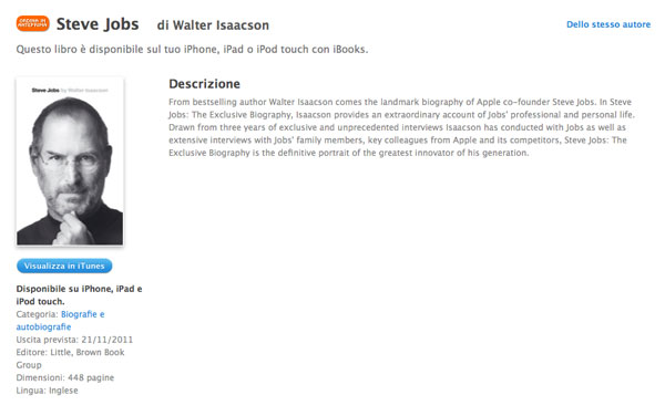 Steve Jobs biografia autorizzata - iBooks