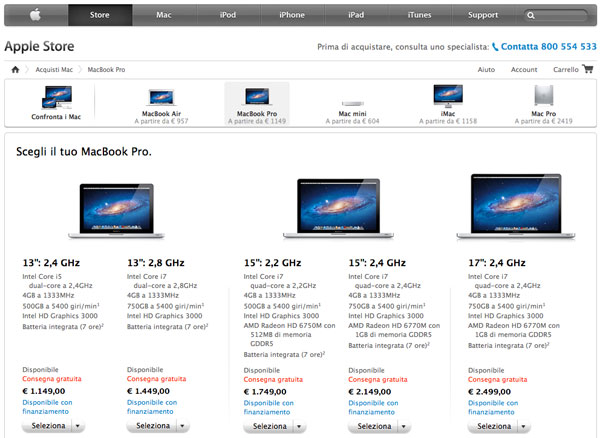 MacBook Pro Apple Store online