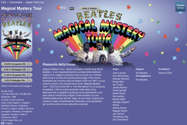 Magical Mystery Tour Beatles su iTunes Store itunes Extra icon
