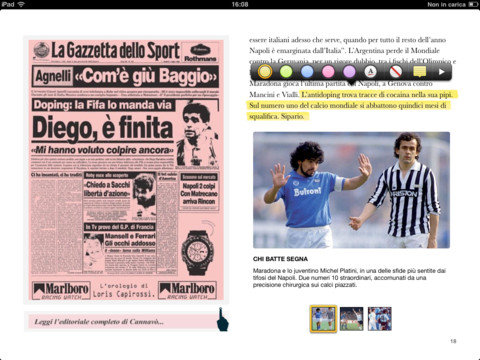 La Gazzetta dello Sport I Miti del Calcio ai Raggi X per iPhone e iPad