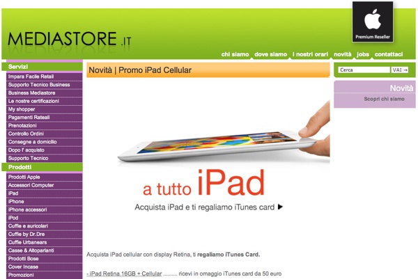 Mediastore A tutto iPad