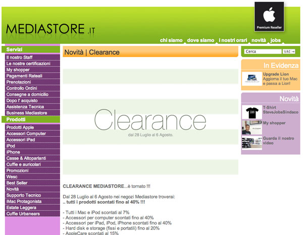 Clearance Mediastore