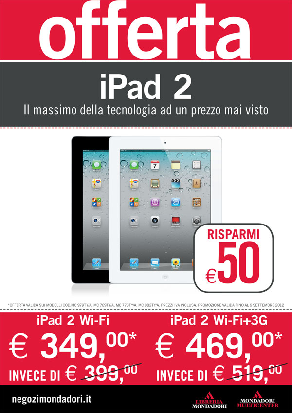 Offerta Mondadori iPad 2