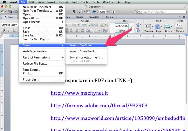 Gabriele Barni - da Office Mac a PDF con link ipertestuali