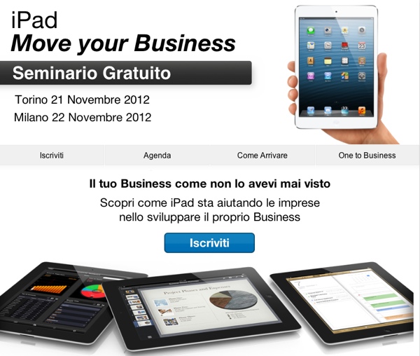 iPad. Move your Business, seminario gratuito di Rekordata per le imprese