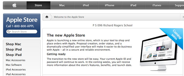 Apple Store online rinnovo