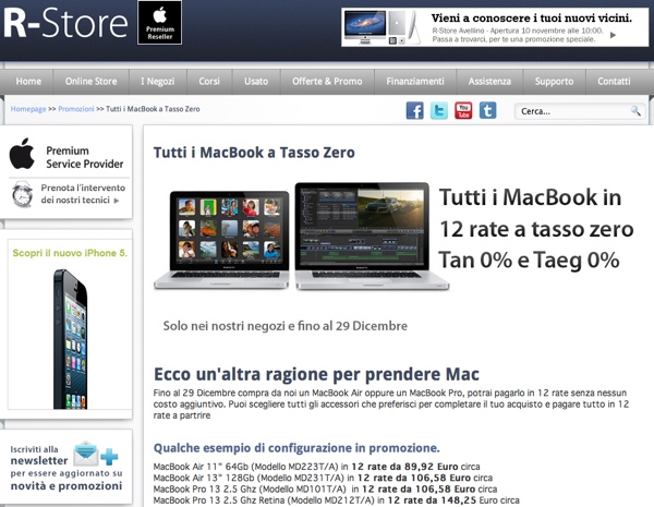 R-Store tasso zero portatili macbook