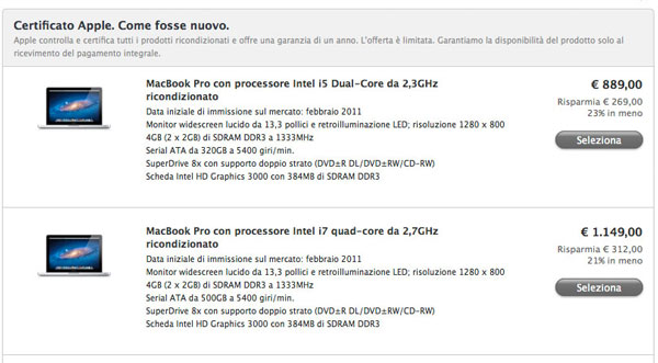 sconto macbook pro ricondizionati