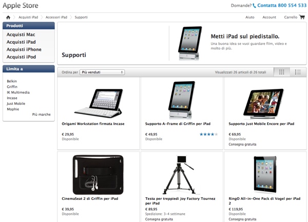 supporti per iPad Apple Store online