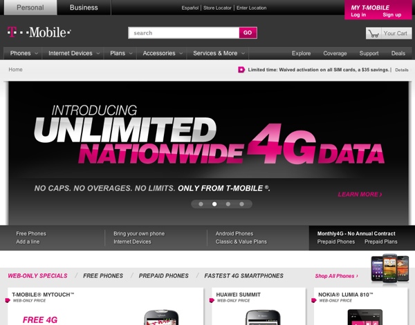 tmobile usa sito web