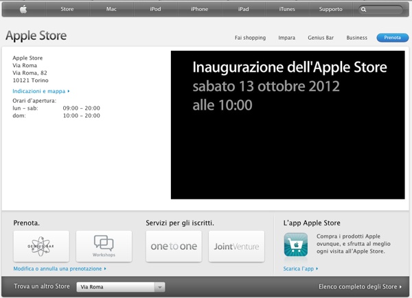 Apple Store Torino ufficiale Apple