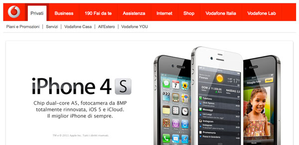 vodafone iphone 4s